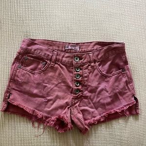Free People Denim Shorts - Fuchsia Overdyed - sz 25
